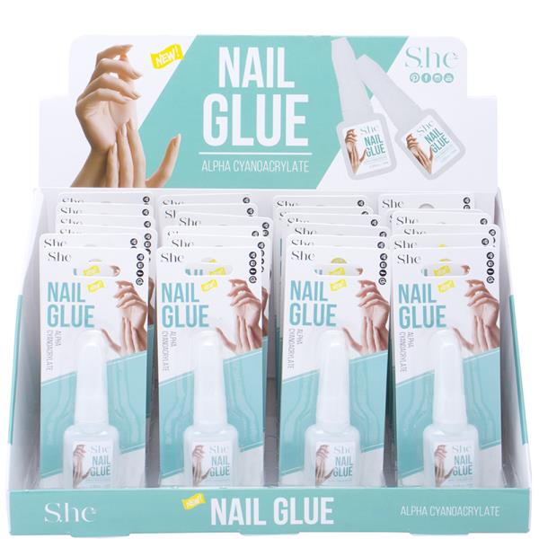 S.HE MAKE UP NAIL GLUE (24 UNITS)