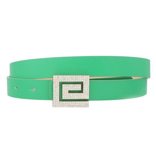 RHINESTONE MAZE BUCKLE BELT