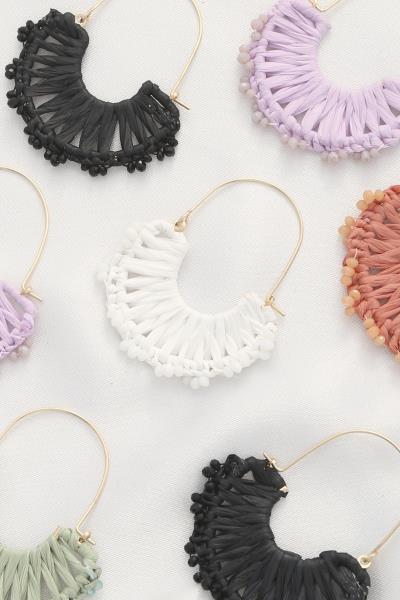 Woven U Shape Dangle Earring
