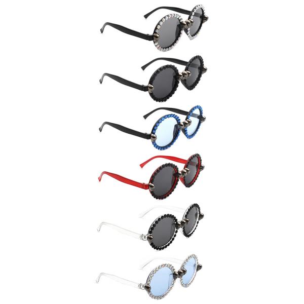 Skull Round Stud Sunglasses 1DZ