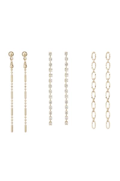 Rhinestone Metal Assorted Earring Set