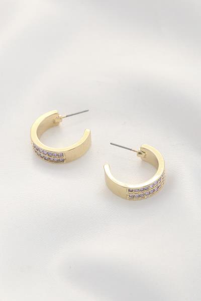 FLOWER METAL POST EARRING