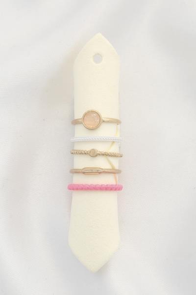 Round Bead Assorted Ring Set
