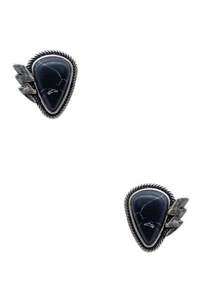 Rodeo Western Style TQ Stone Thunder Earring