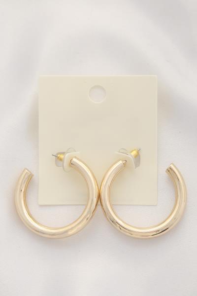 Tube Open Hoop Earring