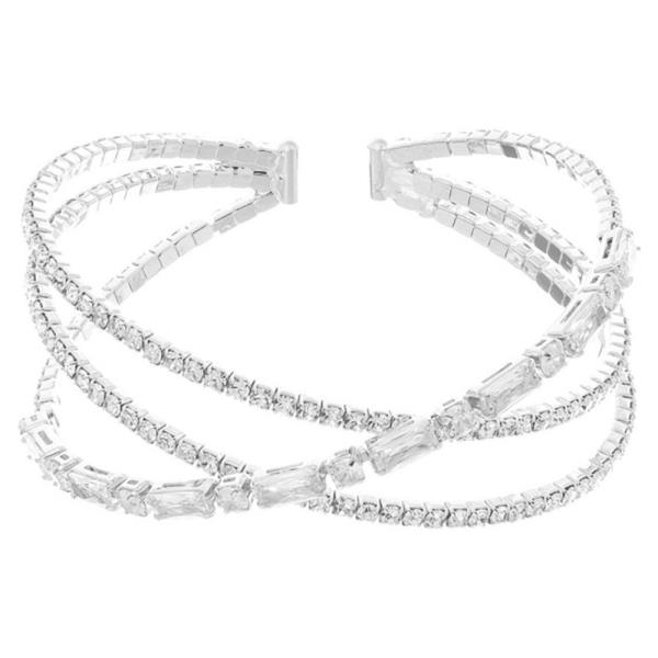 Rhinestone Cubic Zirconia Baguette Bracelet