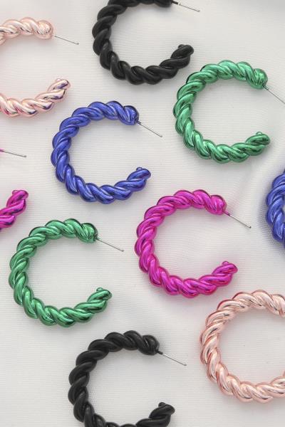 Twisted Open Hoop Earring