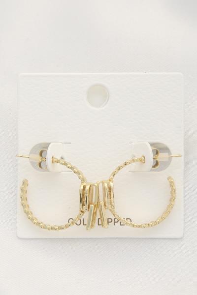 Zipper Shape Open Hoop Earring