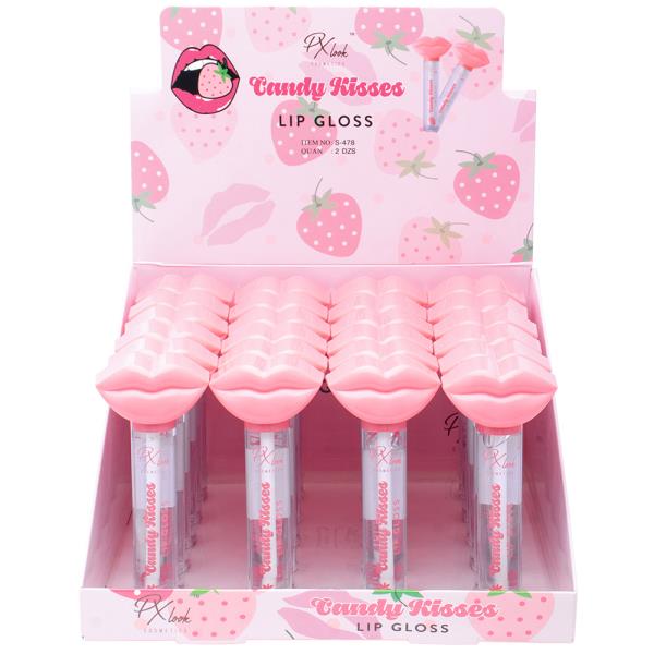 PX LOOK COSMETICS CANDY KISSES LIP GLOSS 24 PCS