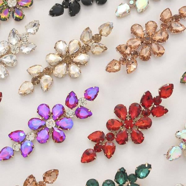 Flower Crystal Dangle Earring