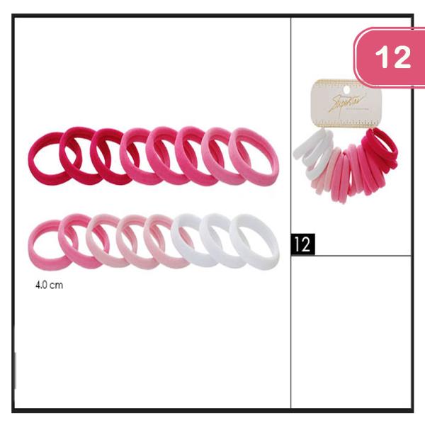 Plain Multi Hair Band Set (12 Units)
