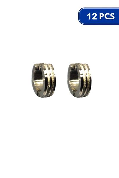 Stainless Steel Huggie Earring (12 Units)