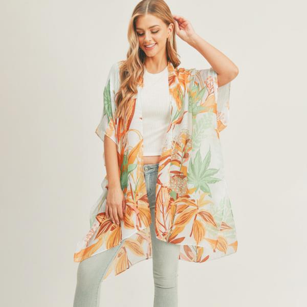 Forest Print Kimono