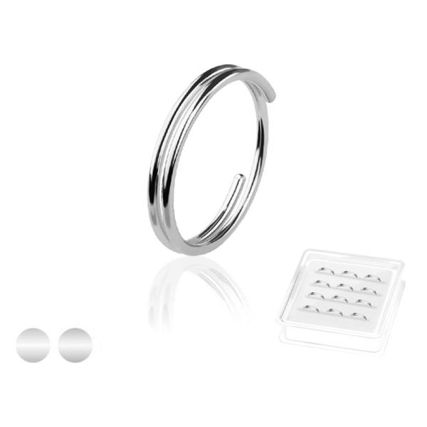 925 Sterling Silver Coil Shape Nose Hoop Package