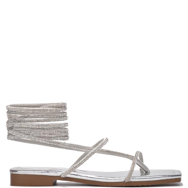 RHINESTONE LACEUP SANDALS 18 PAIRS