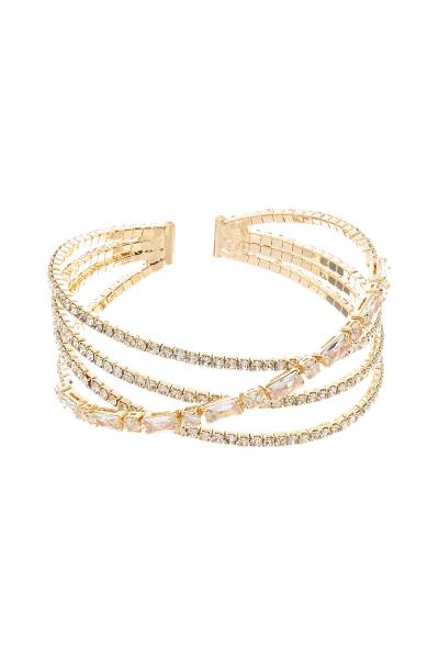 Rhinestone Cubic Zirconia Baguette Bracelet