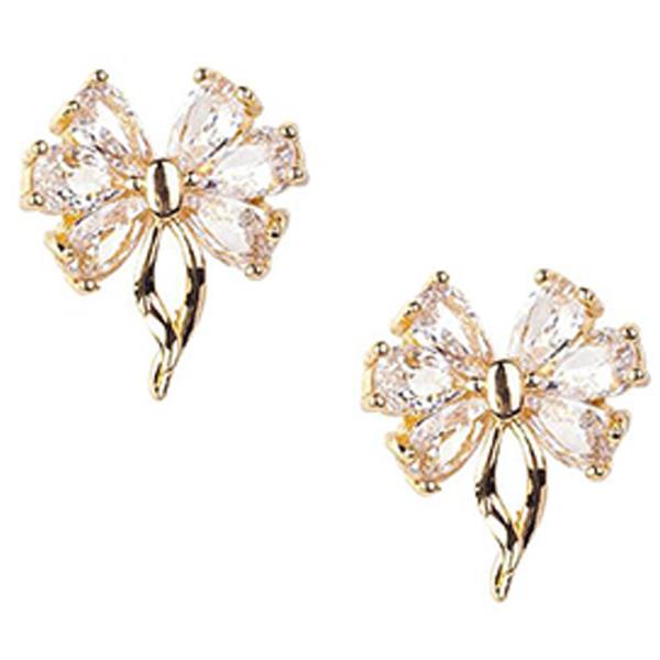 Cubic Zirconia Flower Casting Earring
