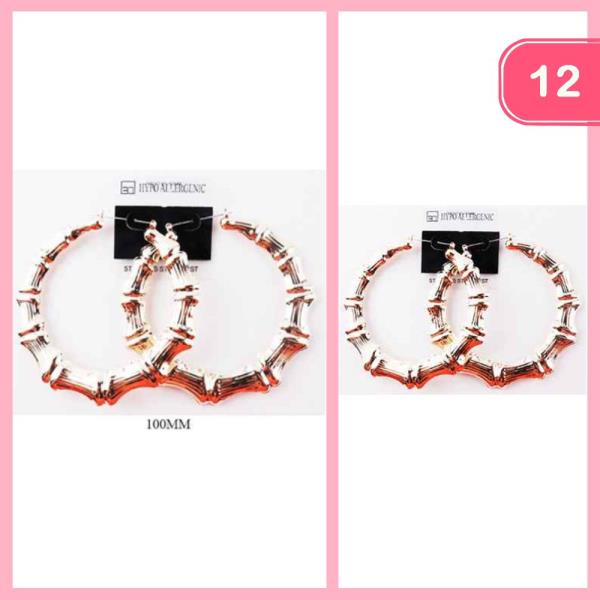 Bamboo Hoop Earring (12 Units)