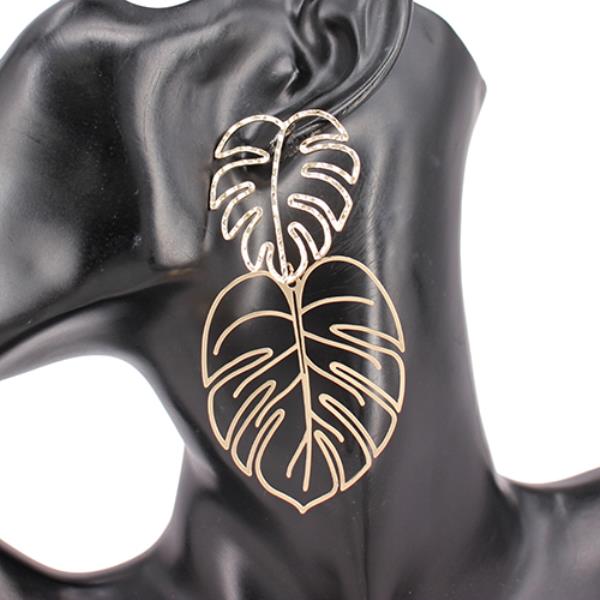 Double Tropical Leaf Dangle Earring