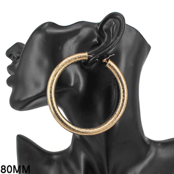 TEXTURE PIPE HOOP EARRING