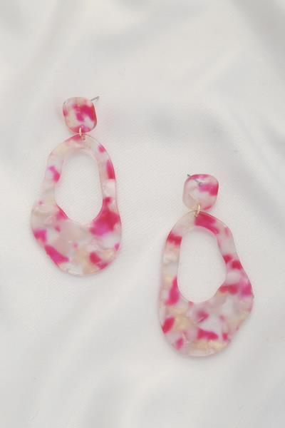 Transparent Acetate Shape Dangle Earring