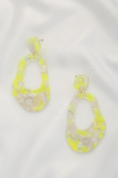 Transparent Acetate Shape Dangle Earring