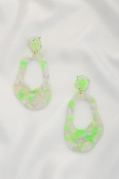 Acetate Organic Shape Dangle Earring