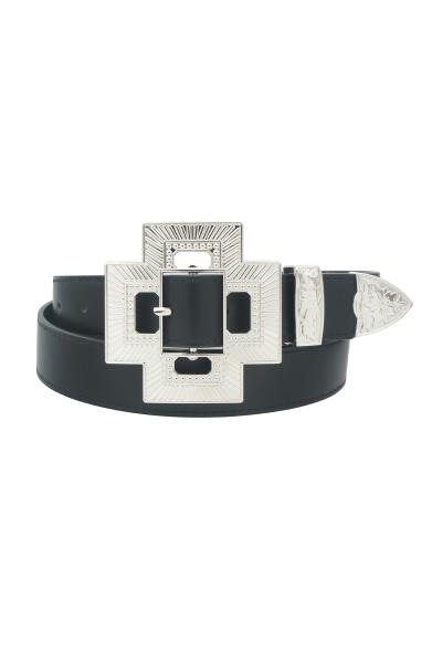 Cross Buckle Western Style Belt