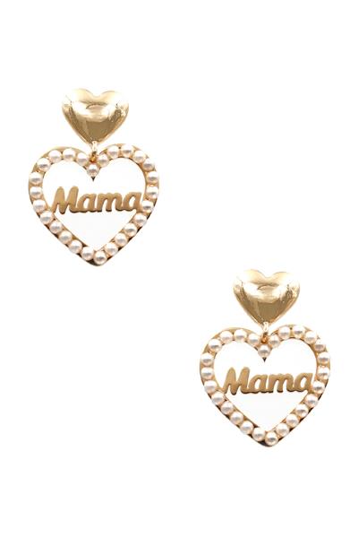 Heart Mama Dangle Earring