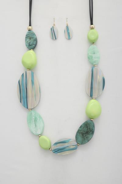 Colorful Oval Acrylic Necklace