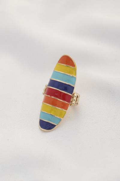 Color Block Adjustable Ring
