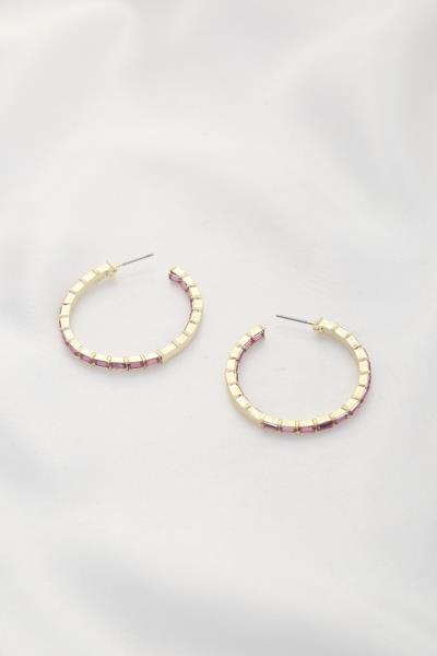 Crystal Open Circle Earring