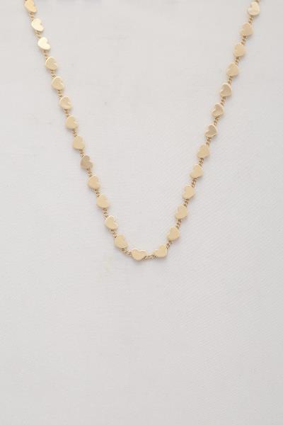Heart Link Metal Choker Necklace