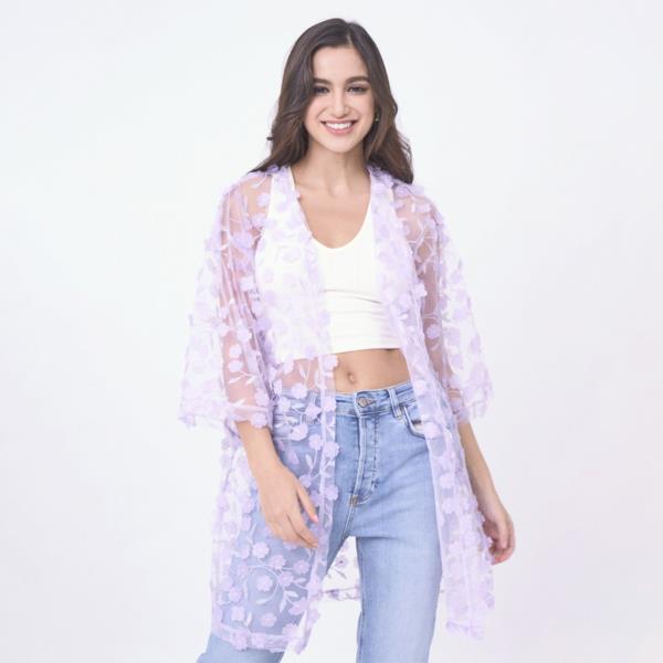 FLOWER LACE KIMONO