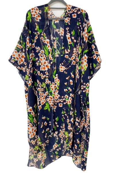 FASHION FLOWER PRINT KIMONO