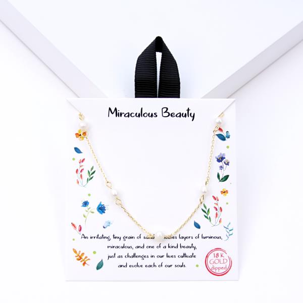 18K GOLD RHODIUM DIPPED MIRACULOUS BEAUTY NECKLACE