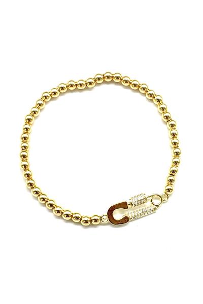 Stainless Steel Clothing Pin Stretch Bracelet