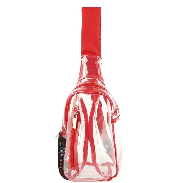 CLEAR ZIPPER SLING BAG