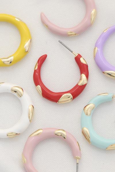 Heart Pattern Hoop Earring
