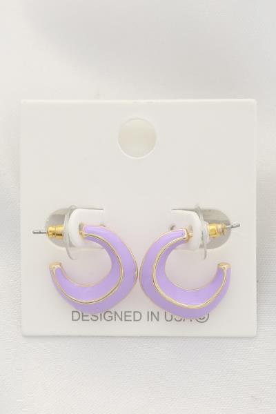 Color Metal Open Hoop Earring