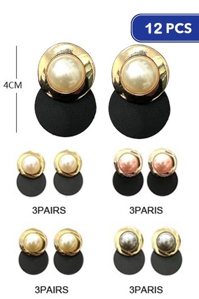 Pearl Round Earring (12 Units)