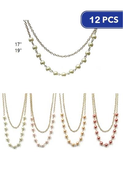 2 Layered Pearl Necklace (12 Units)