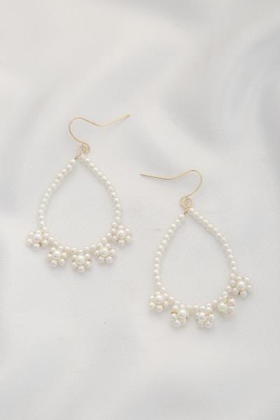 Pearl Bead Teardrop Dangle Earring