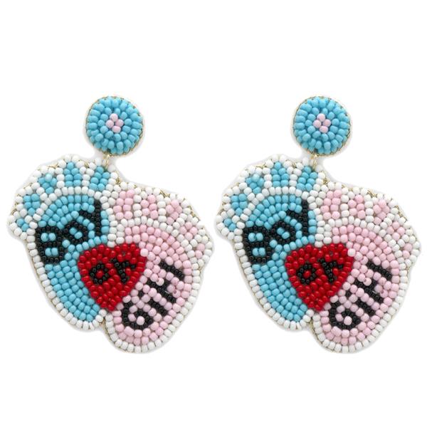 Baby Footprint "Boy or Girl" Earring