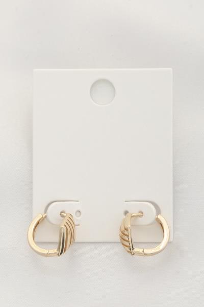 Square Huggie Metal Earring