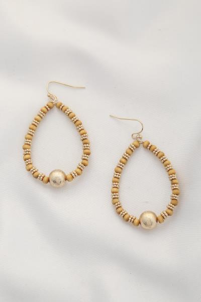 Ball Beaded Teardrop Dangle Earring