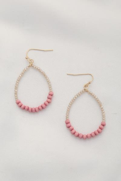 Teardrop Beaded Dangle Earring