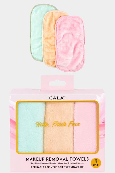 CALA MAKEUP CLEANSING FACIAL 3 PC TOWELS SET