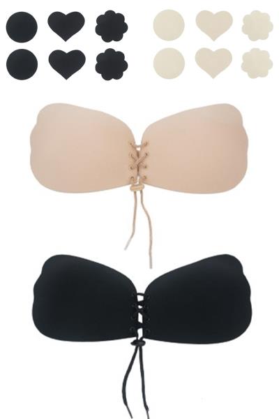 Up Backless Bra and Nipple Cover Sets 12 Pc Set