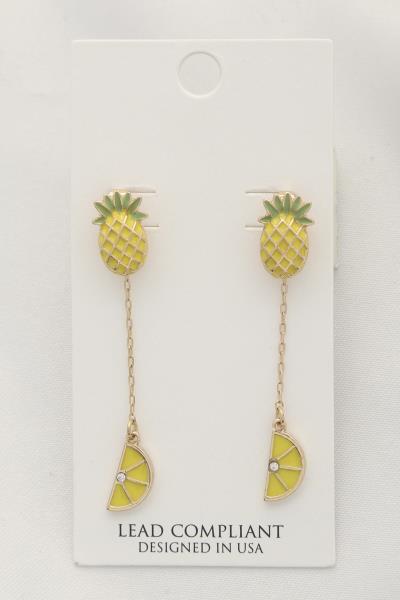 Pineapple Metal Dangle Earring